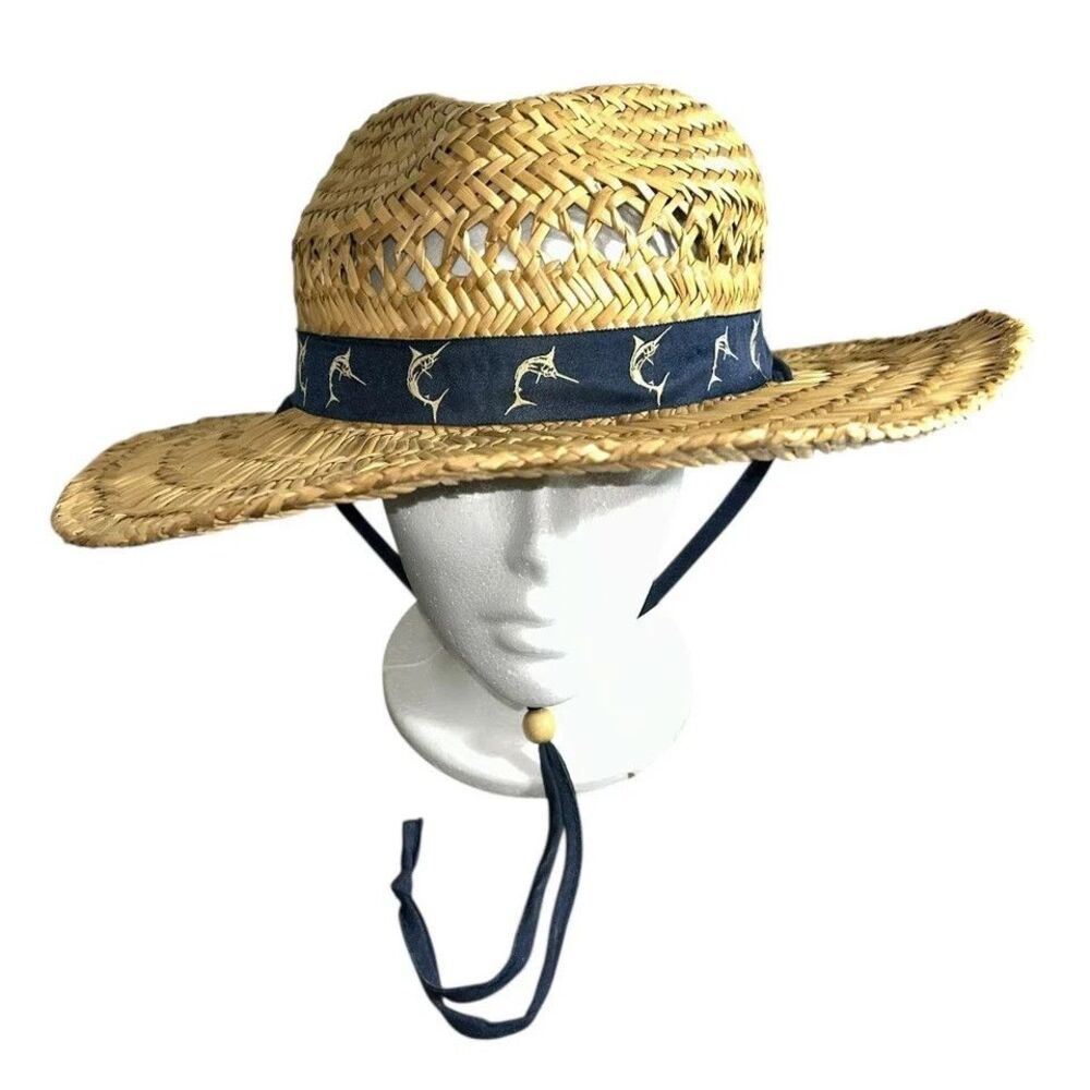 Shade Shack Large Wide Brim Beach Hat Adjustable Strap Outdoor Summer Mens - Picture 2 of 14